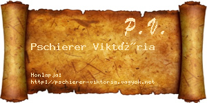 Pschierer Viktória névjegykártya
